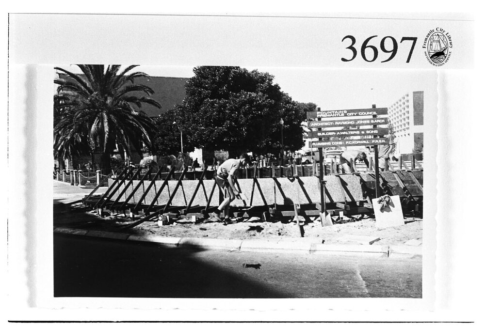 Building fountain in St John's Square