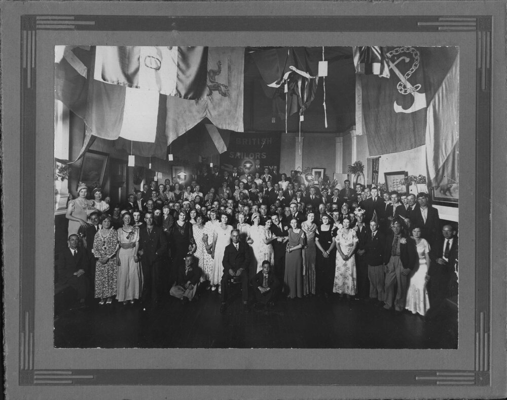 British Sailor's Society function in the Trades Hall, Collie Street.
