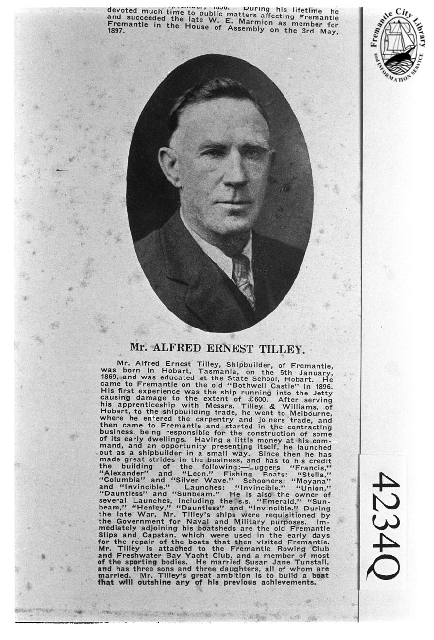 Alfred Ernest Tilley, 1869-1934