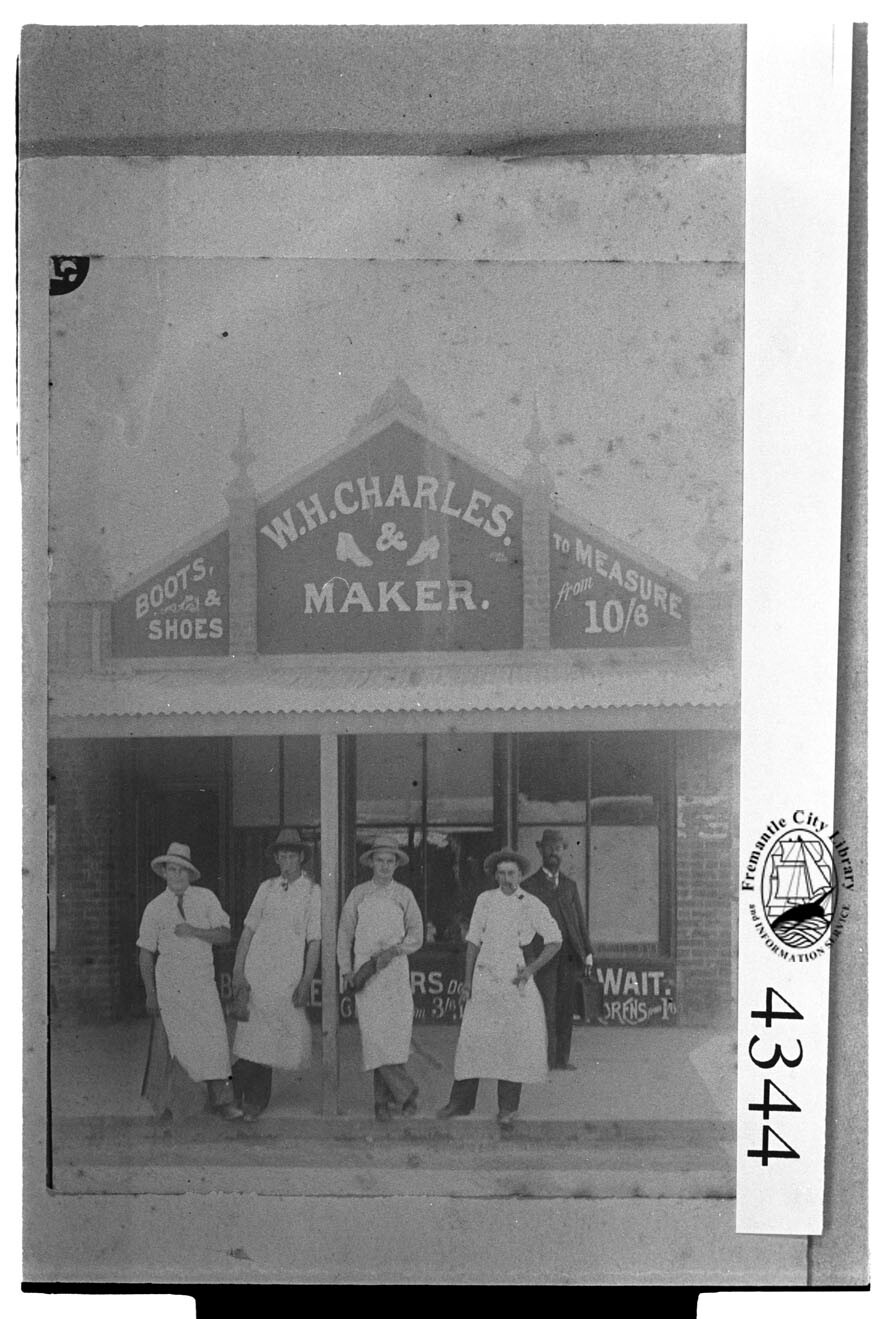 Staff outside W H Charles, Shoe and bootmaker | City of Fremantle Local ...