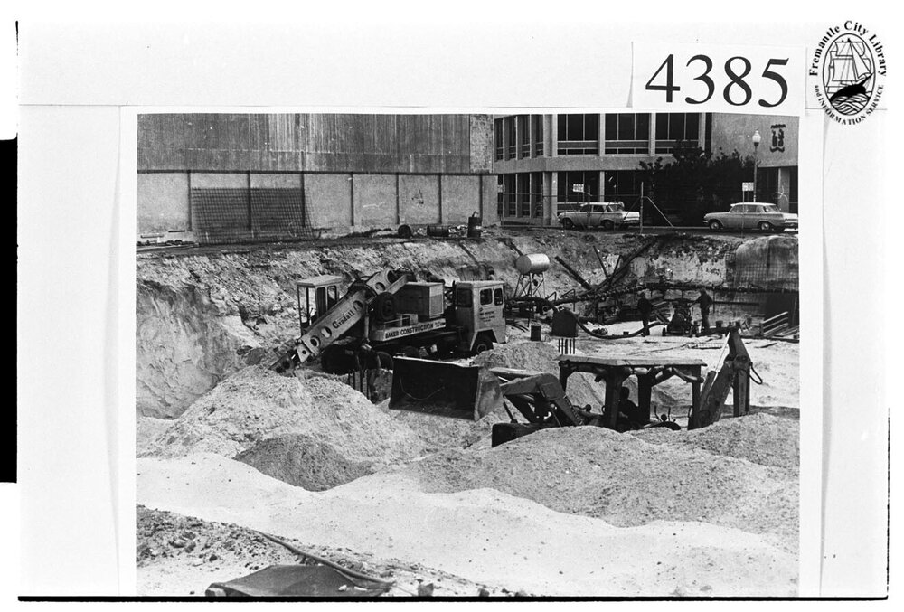 Construction of the basement of Myer