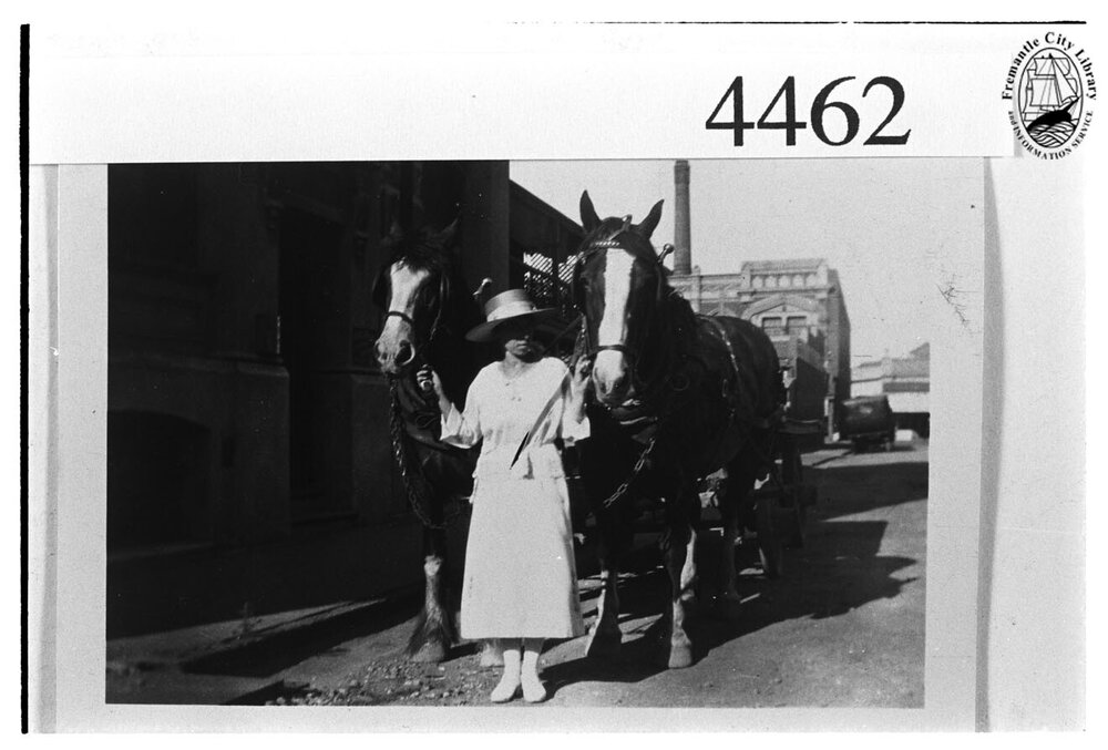 Adelaide Callaghan with Bess and Peggy