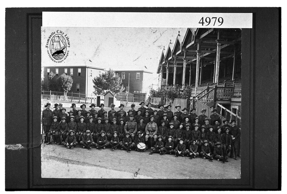 Boys in army uniform