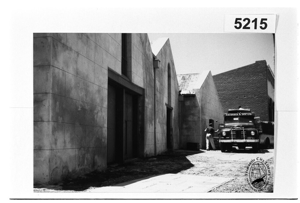Essex Street frontage of the workshops or former Daniel Scott convict barracks.
