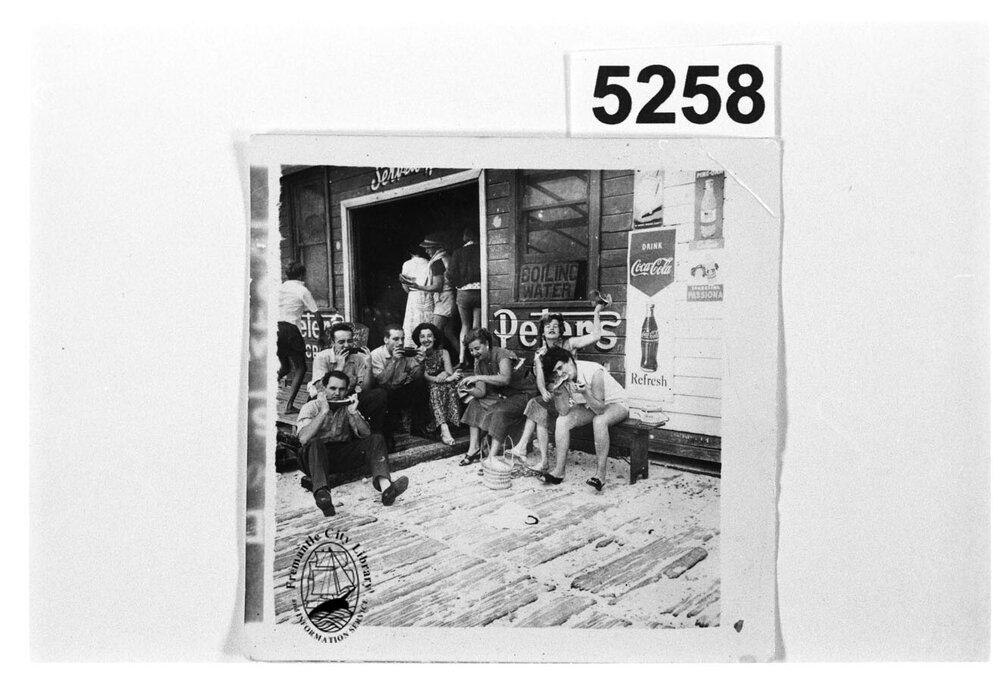 Group at Leighton Beach Kiosk