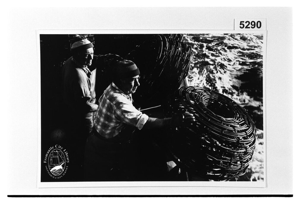 Crayfishermen at sea