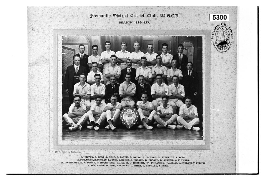 Fremantle Cricket Club, A Grade, WACA, Premiers 1930-31