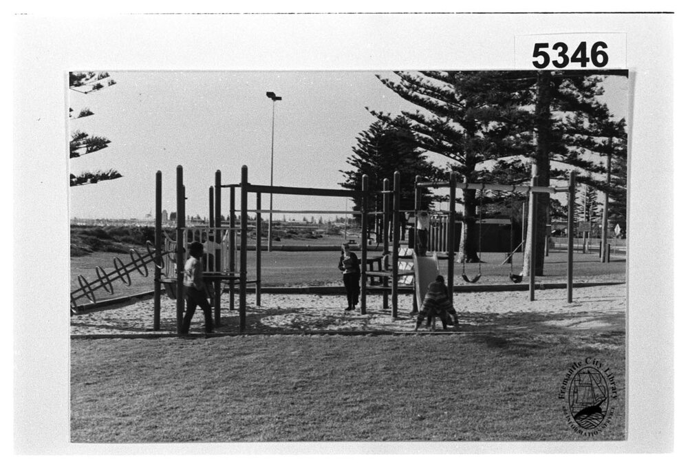 Damages play equipment and tree at South Beach