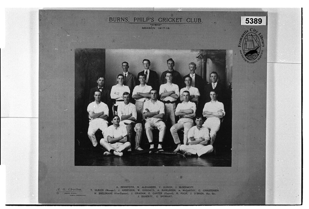 Burns, Philp's Cricket Club : Season 1917-18