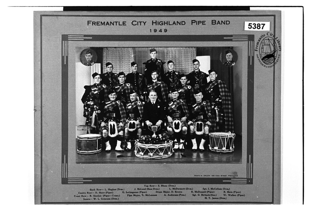 Fremantle Highland Pipe Band 1949