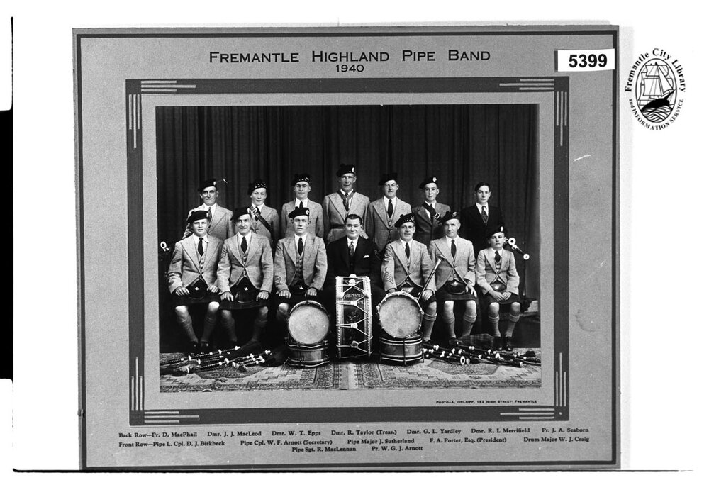 Fremantle Highland Pipe Band 1940