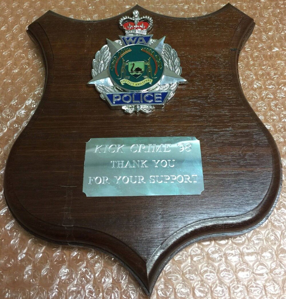 WA Police plaque