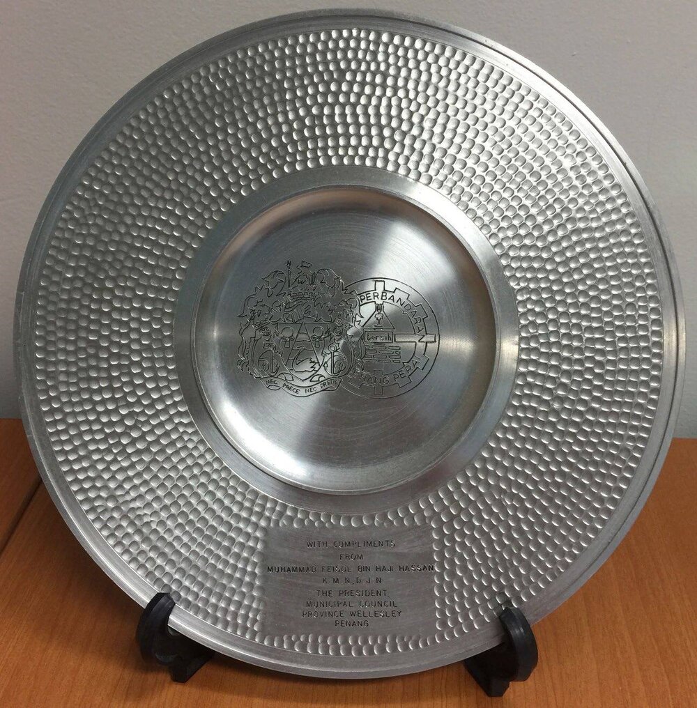 Silver Plate - Municipal Council of Wellesley Penang