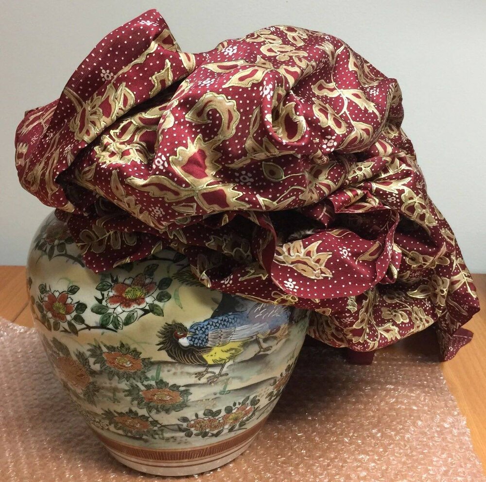 Japanese bowl and silk - Sister City Gift