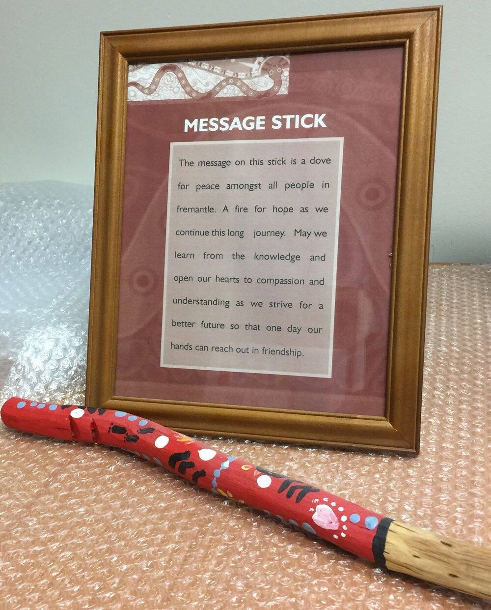 Indigenous items - Welcome Message Stick