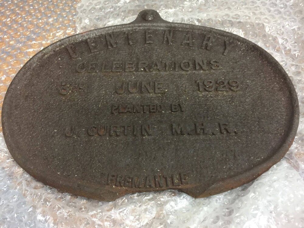 Fremantle History Centre - John Curtin MHR Centenary Plaque