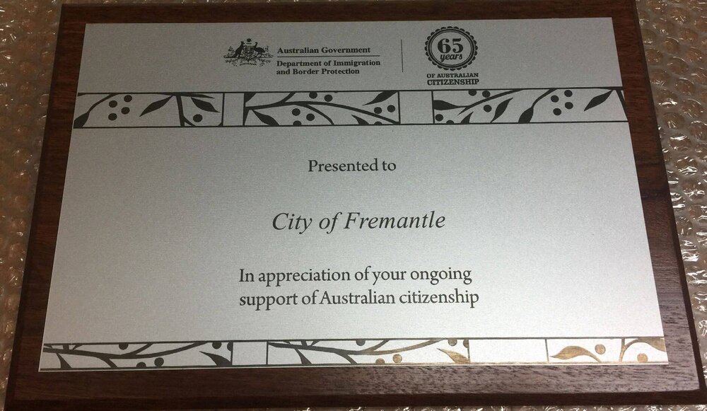 Plaque - Australian Citizenship