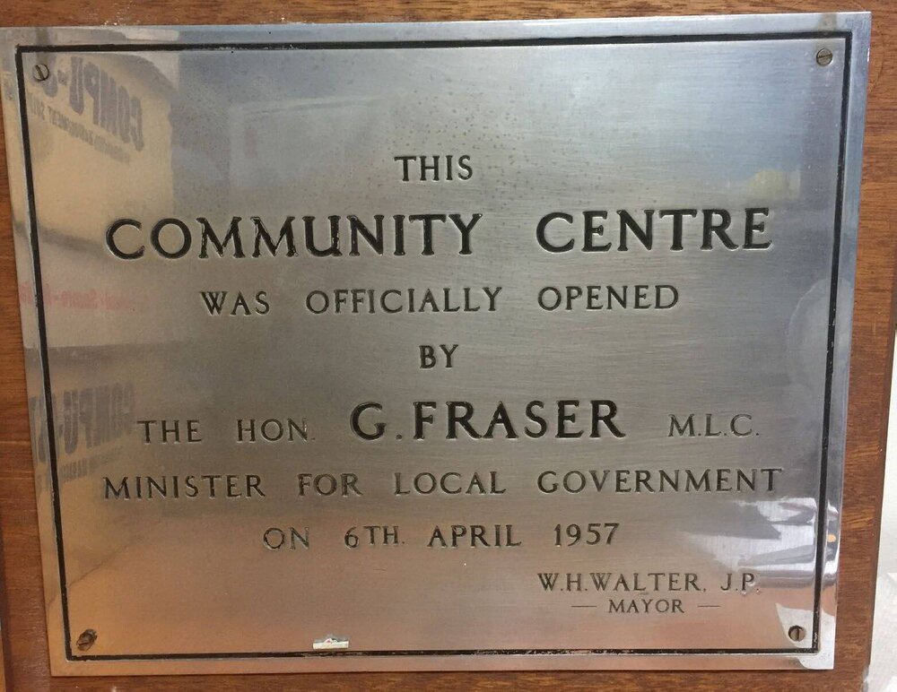 Plaque - North Fremantle Community Centre