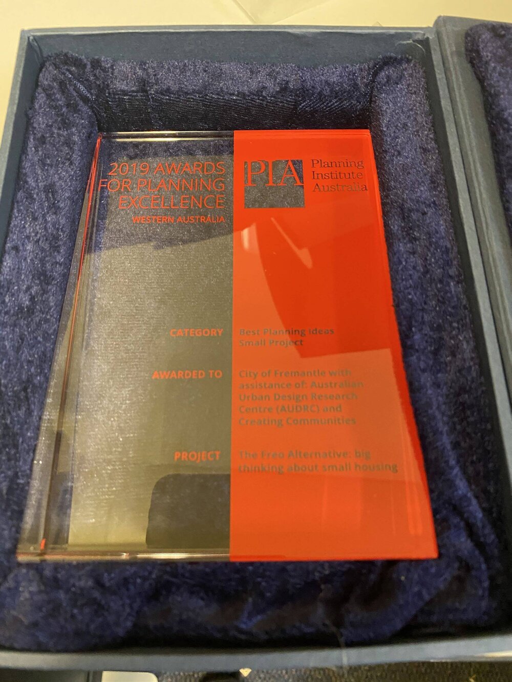 Trophy - 2019 Planning Awards for Excellence - The Freo Alternative