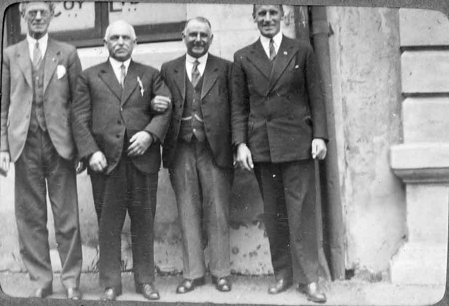 Mr A W Walker, Capt. Jones, Capt. Hilmer, Capt. Harbitz