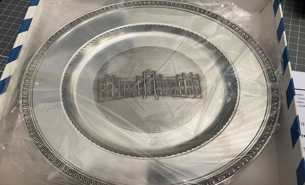 Silver Plate - German Frigate Bayern Gift