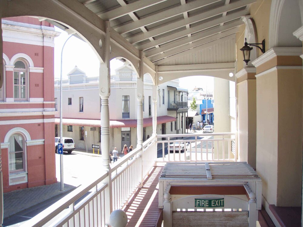 View from the Esplanade Hotel balcony