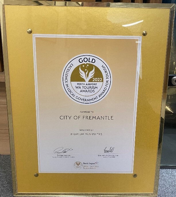 Framed Item - WA Tourism Awards 2022