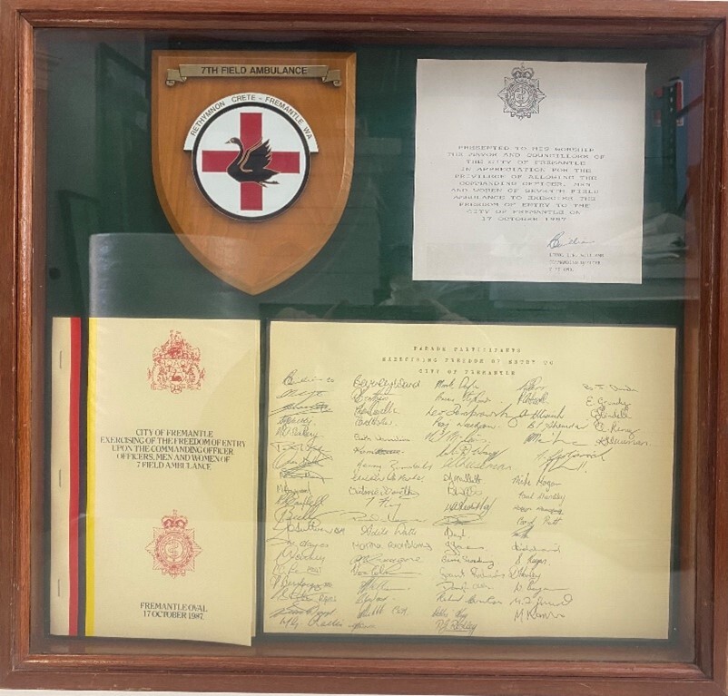 Australian Army - Framed Memorabilia Item - 7th Field Ambulance