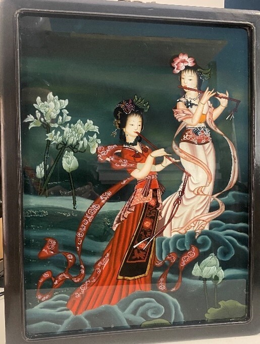 Japanese Sister City - Framed drawing Geishas