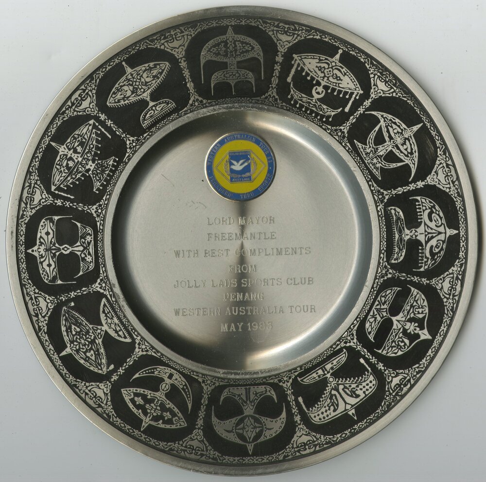 Pewter Plate - Jolly Lads Sports Club Penang