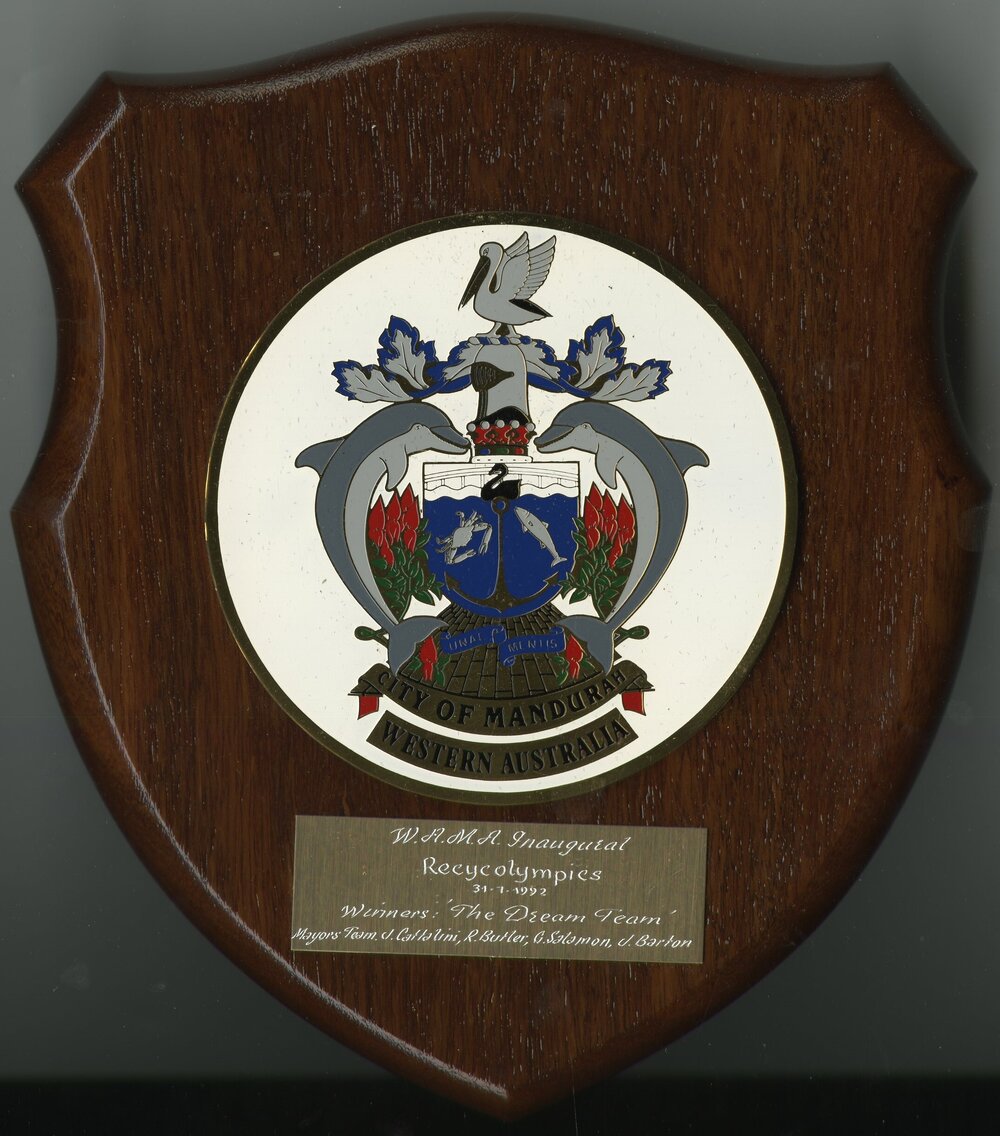 Plaque - City of Mandurah/WAMA Recycolympics