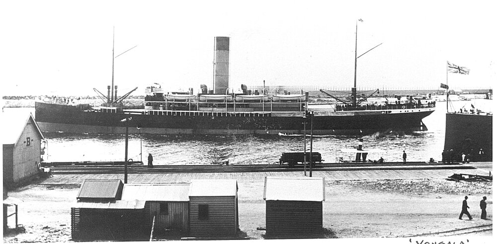 Yongala outbound from Fremantle