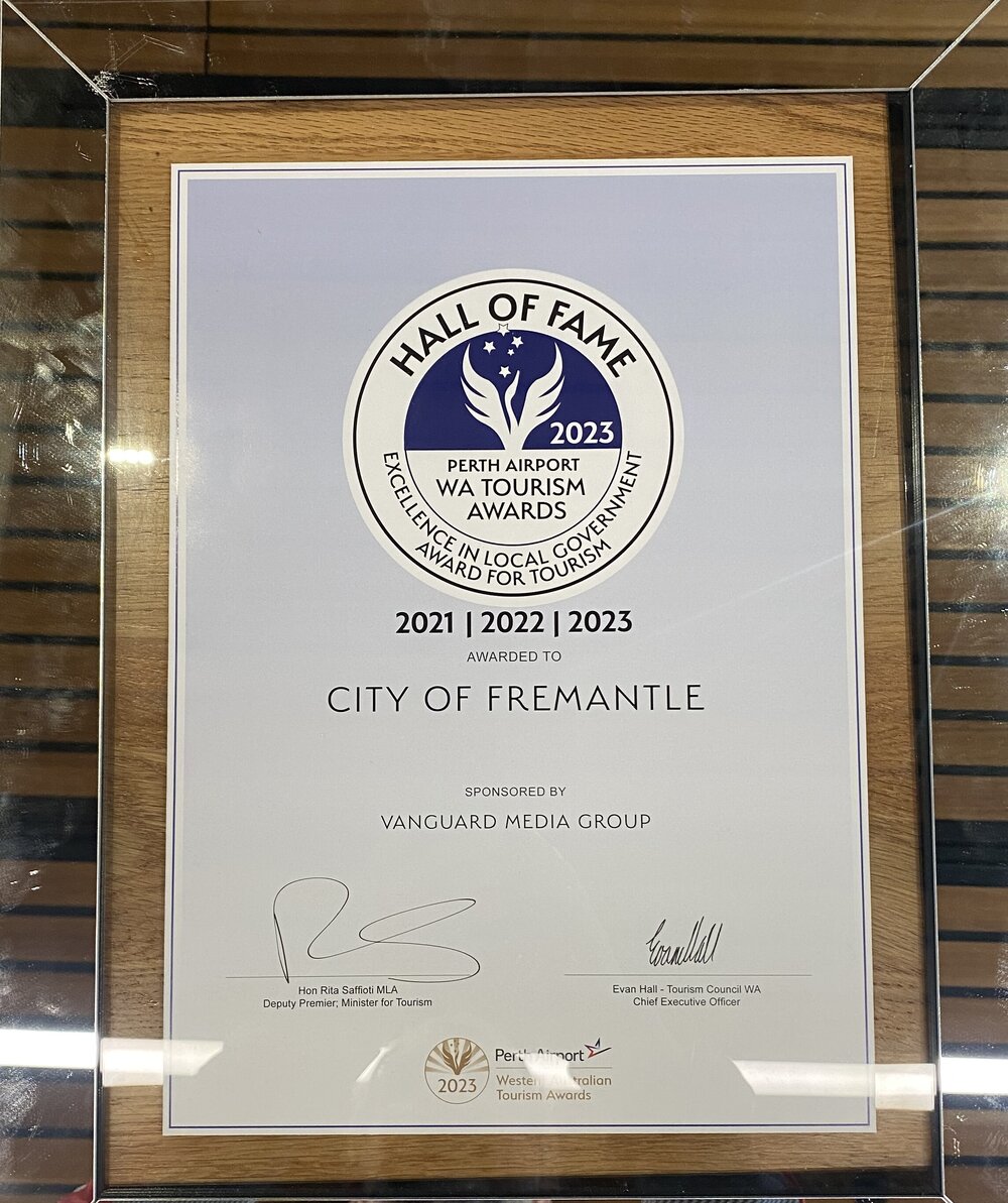 Framed Item - WA Tourism Awards 2023 - Hall of Fame Award
