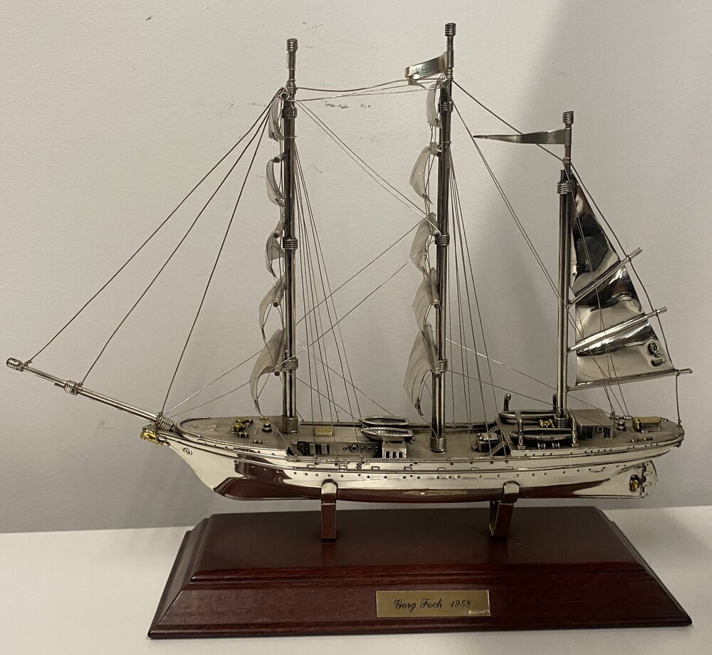 Statuette - "Sailing Ship Gorg Foch 1958