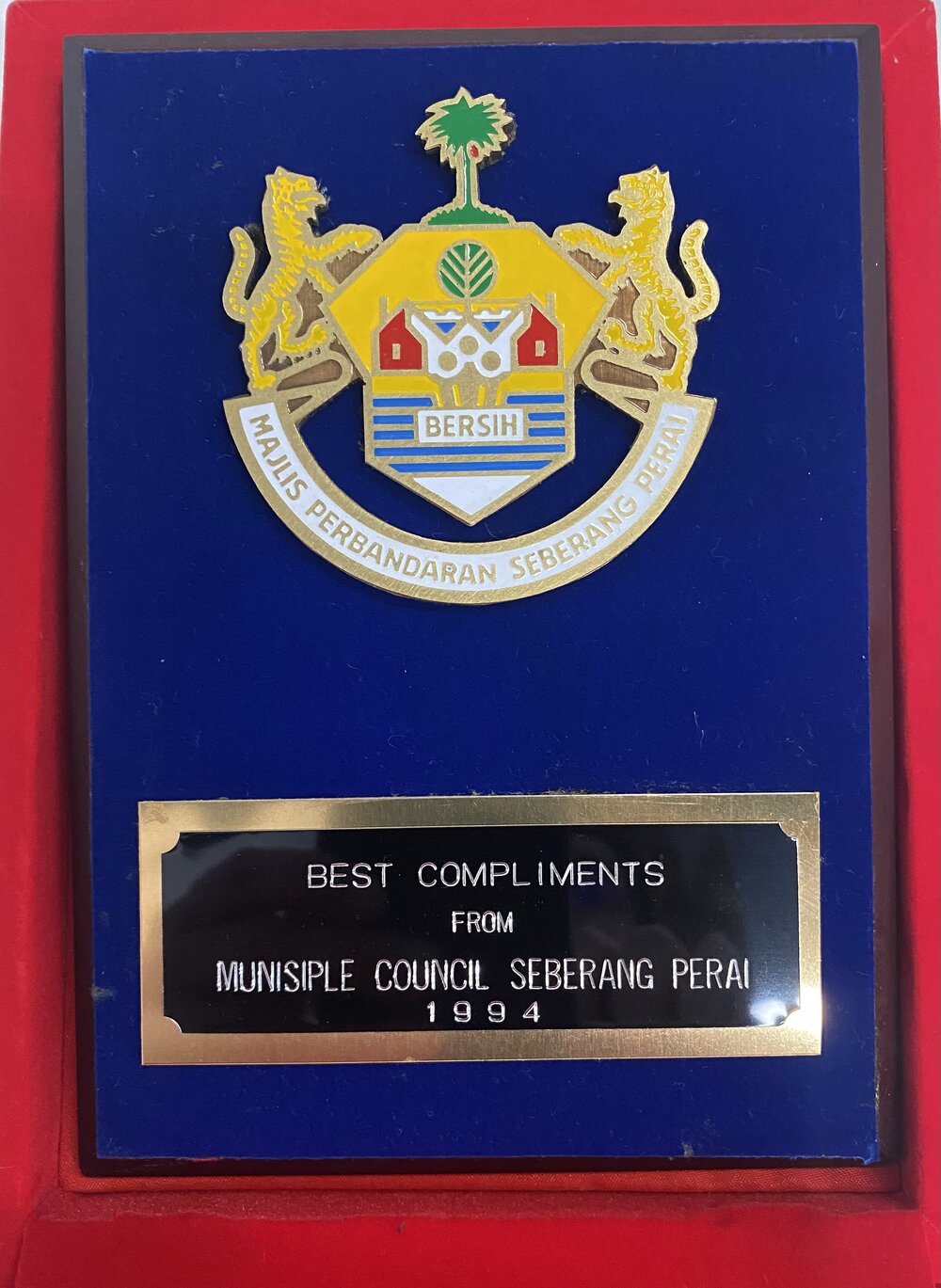 Sister City - Seberang Perai - Plaque