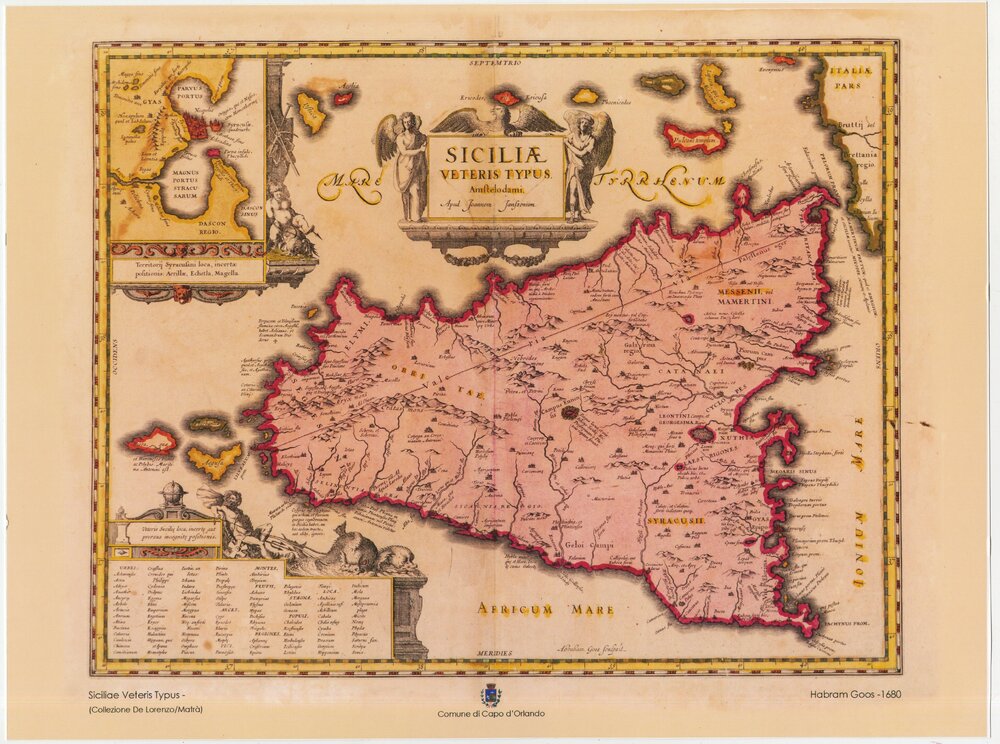 Sister City - Capo D'Orlando - map of Sicily