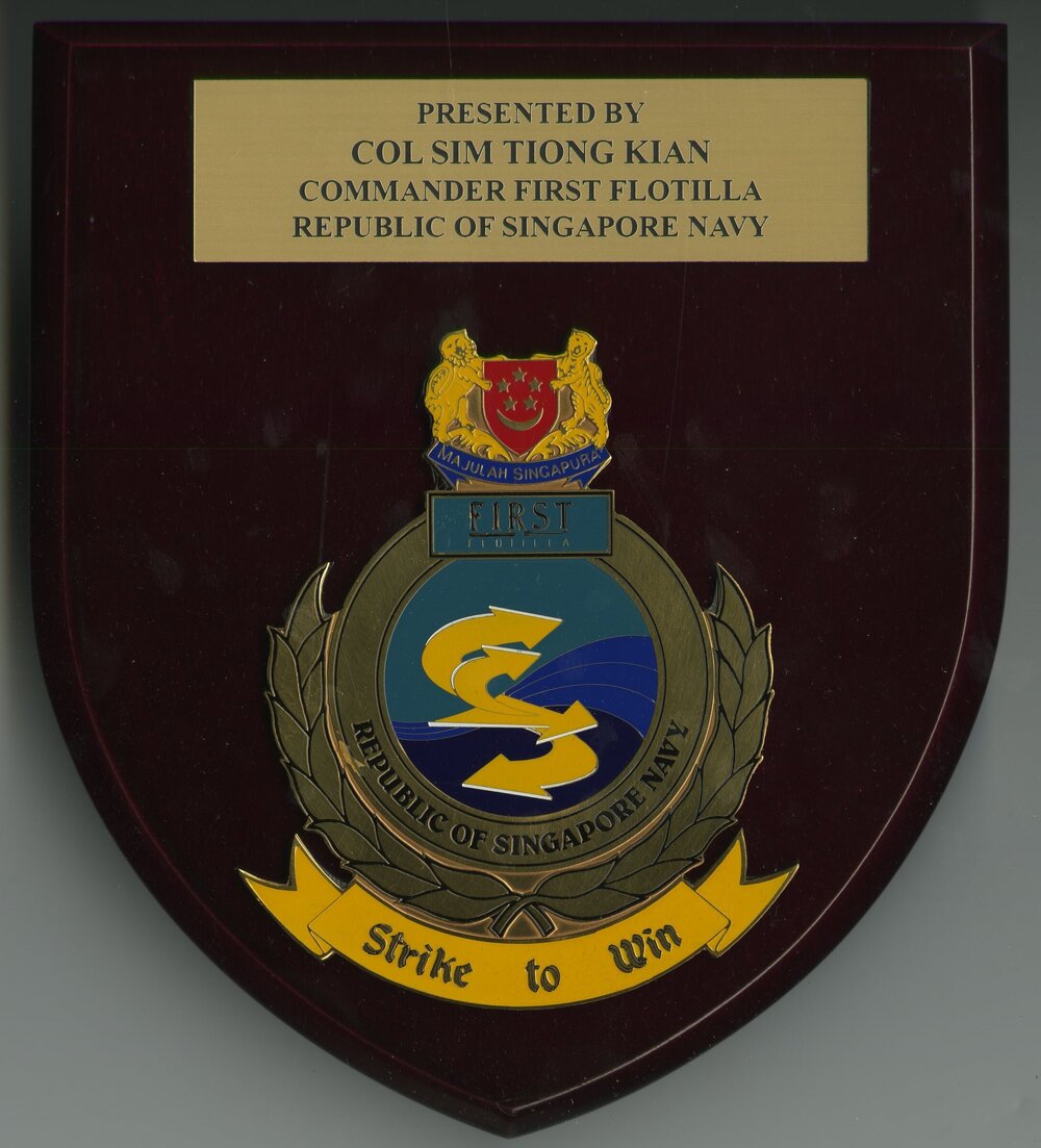 Singapore Navy Plaque - Commander of First Flotilla