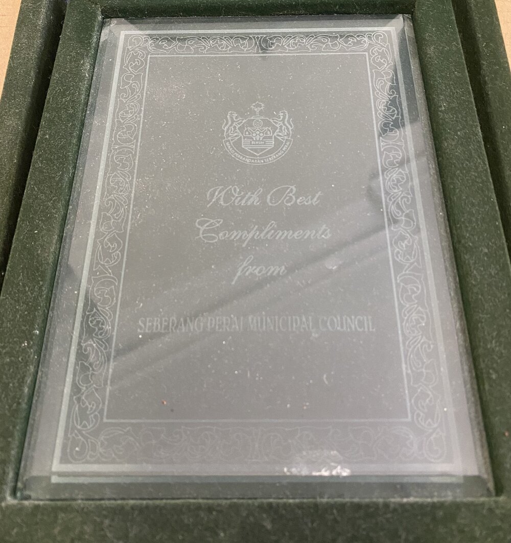 Sister City - Seberang Perai plaque