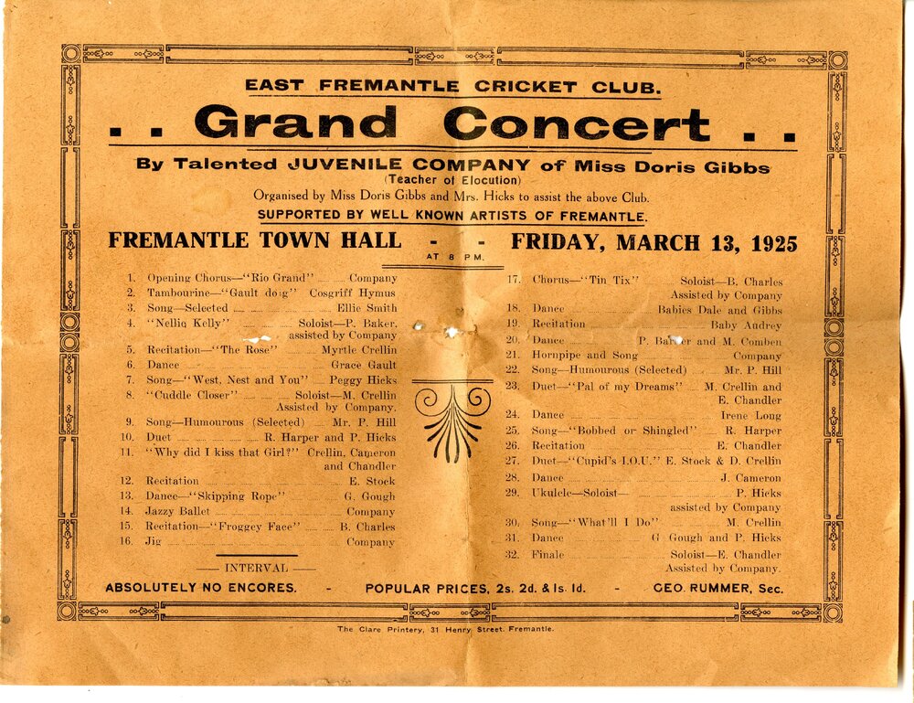 item 1 - East Fremantle Cricket Club