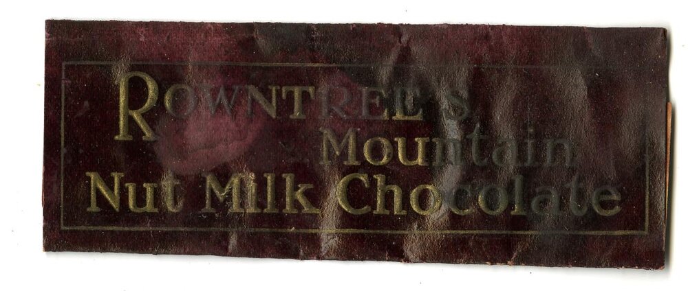 item 14 - Rowntree's Mountain Nut Milk Chocolate packaging