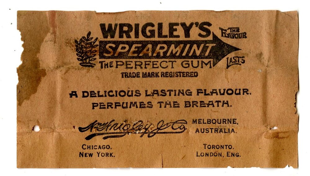 item 16 - Wrigley's spearmint gum wrapper