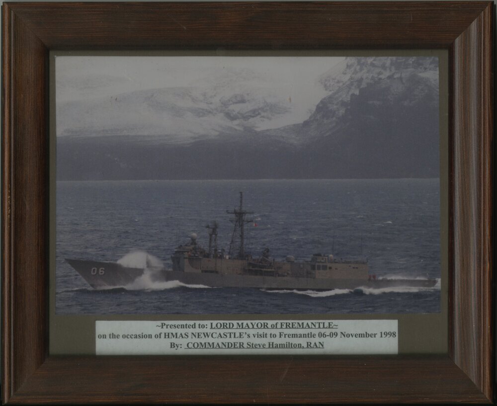 HMAS Newcastle framed picture