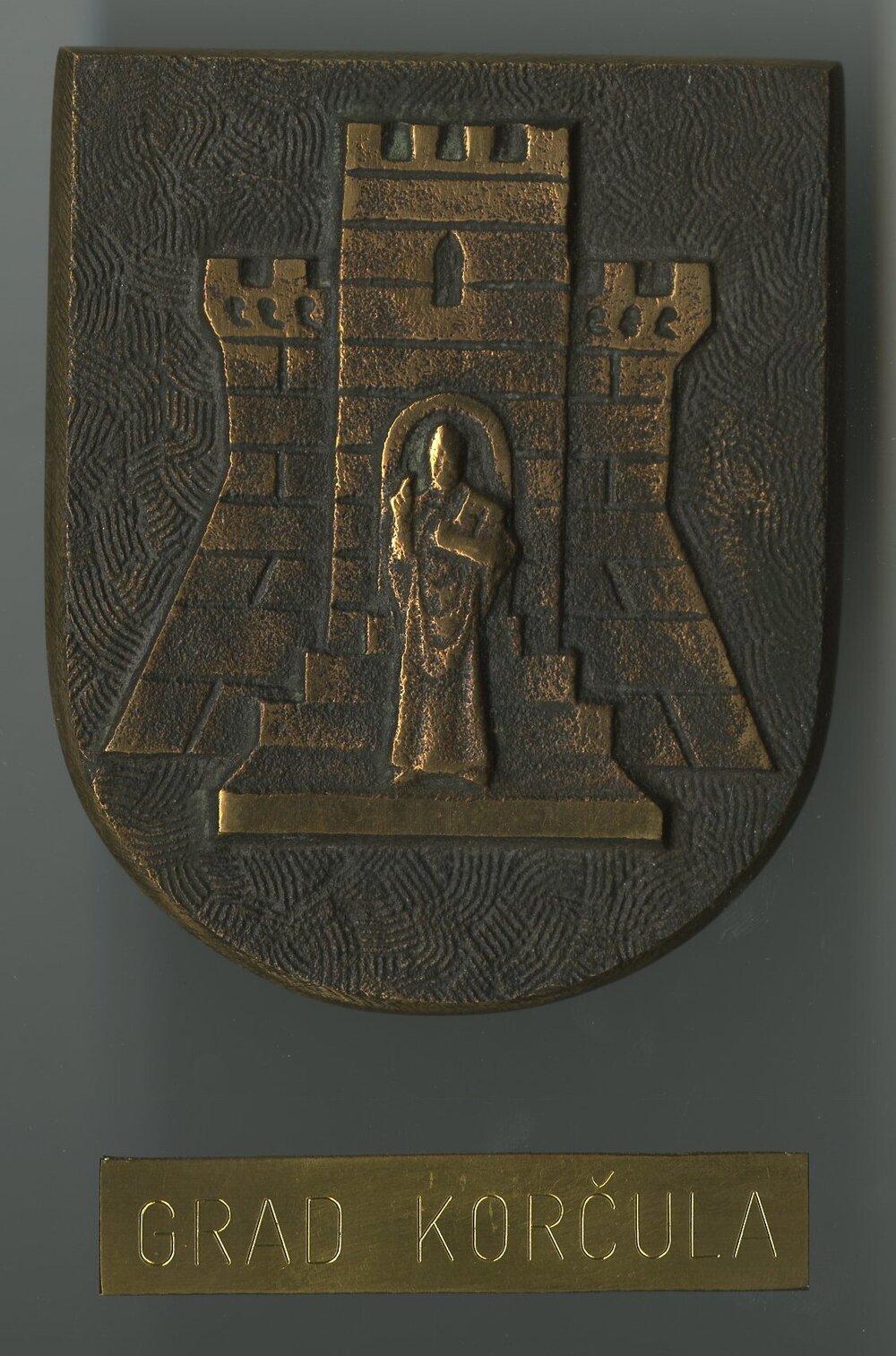 Friendship City - Korcula - Brass plaque