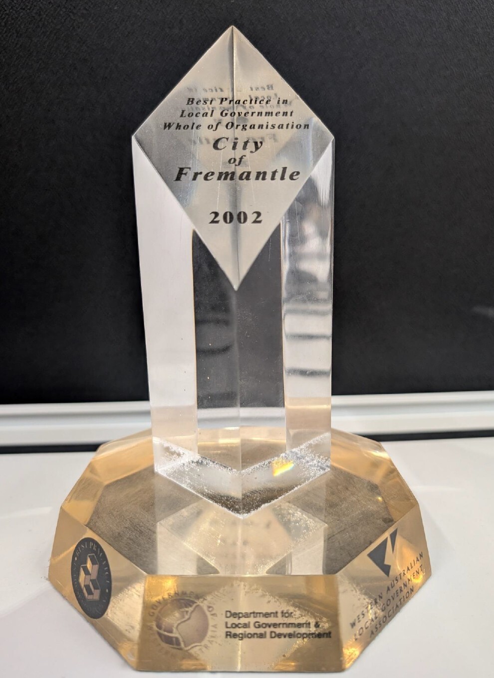 Trophy - Best Practice in Local Government Whole Organisation - 2002 - Fremantle