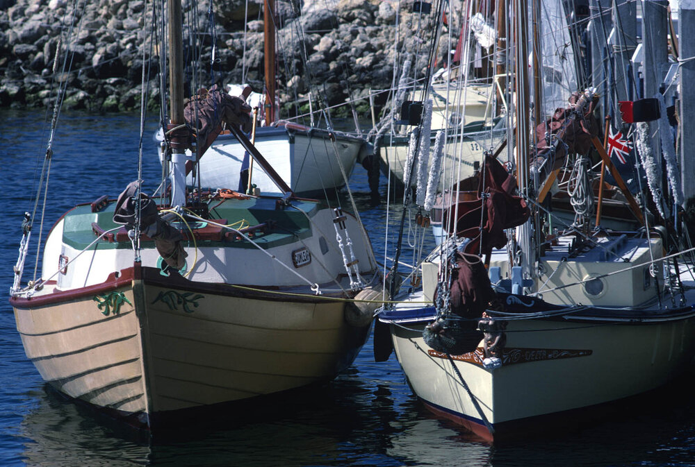 Small sailing craft.