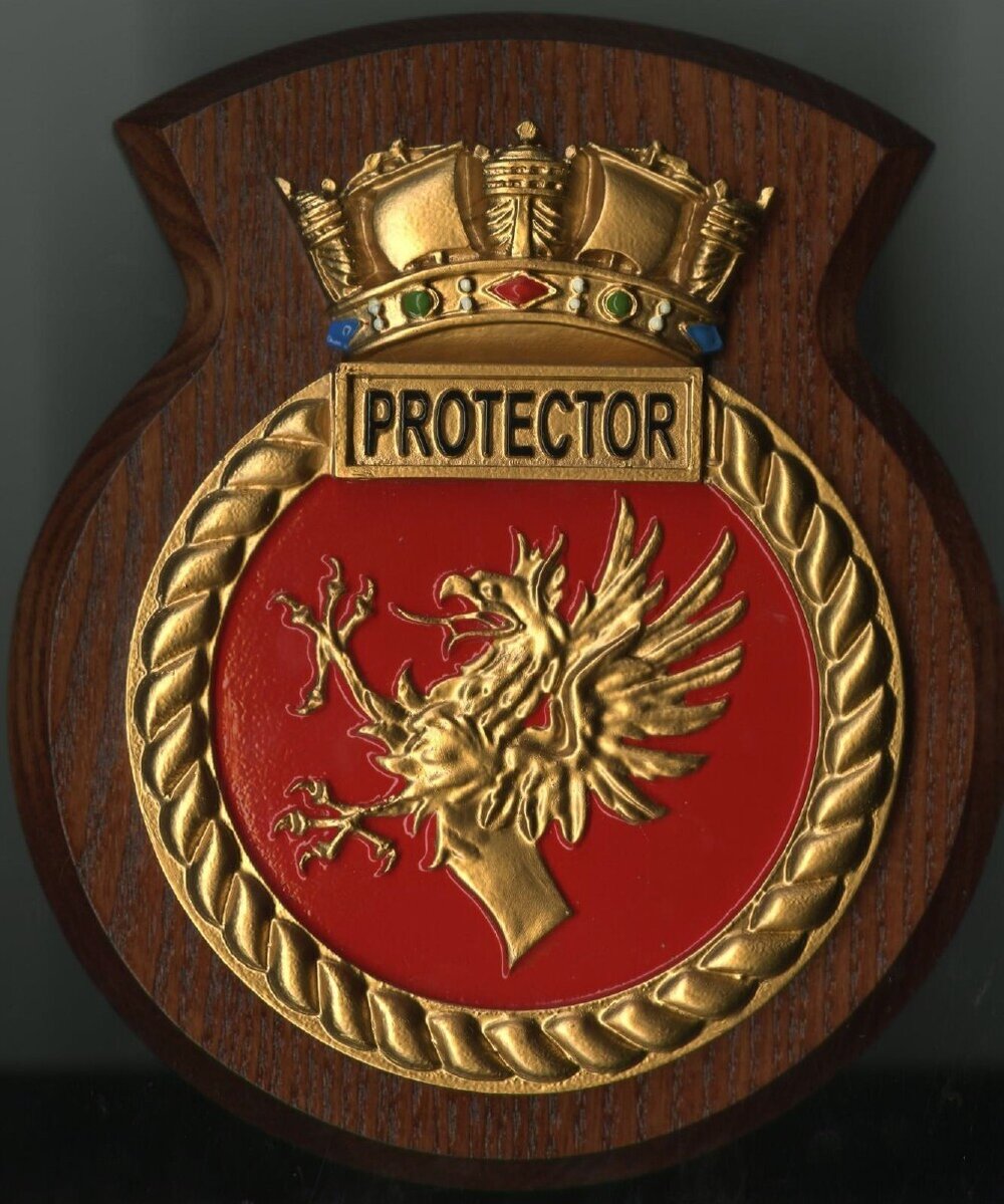 HMS Protector Plaque