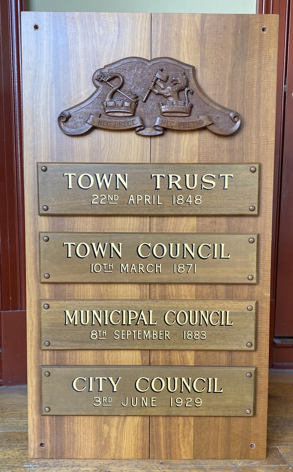 Honour Board - Phases of the City of Fremantle