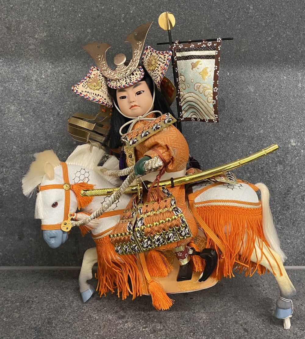 Japanese Doll on Warrior Horse