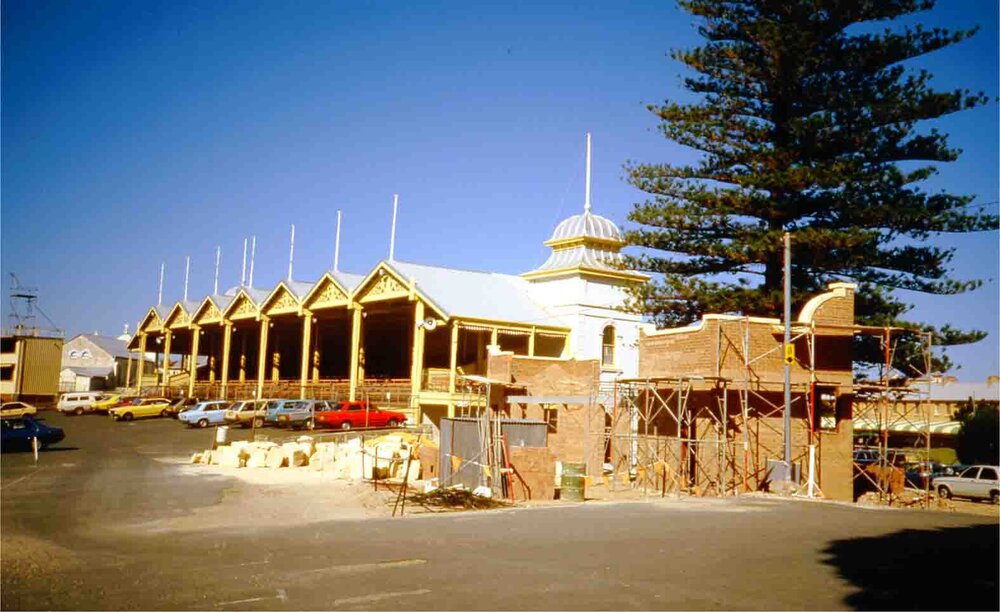 Fremantle Oval - new entrance under construction, October 1985 
