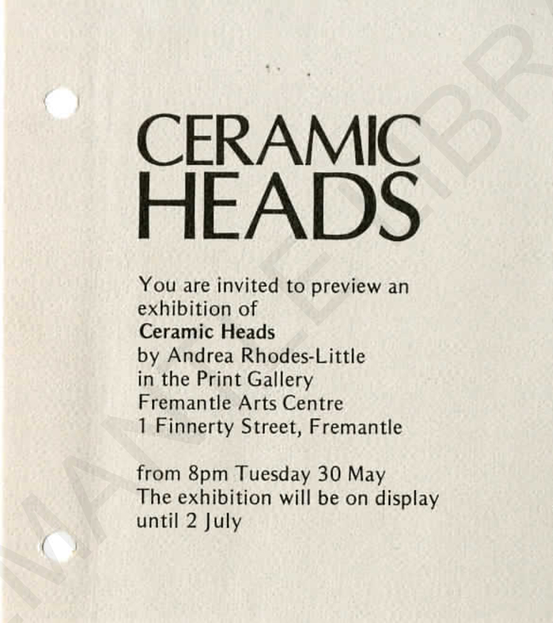 Ceramic Heads by Andrea Rhodes-Little
